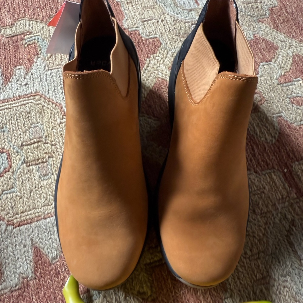 Tan and Black Ankle Boots